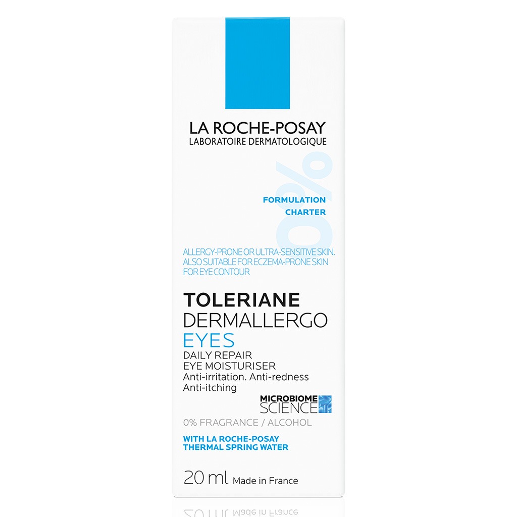 La Roche-Posay, Toleriane Dermallergo eye cream, Anti-discomfort and anti-puffiness cream for sensitive skin, 20ml