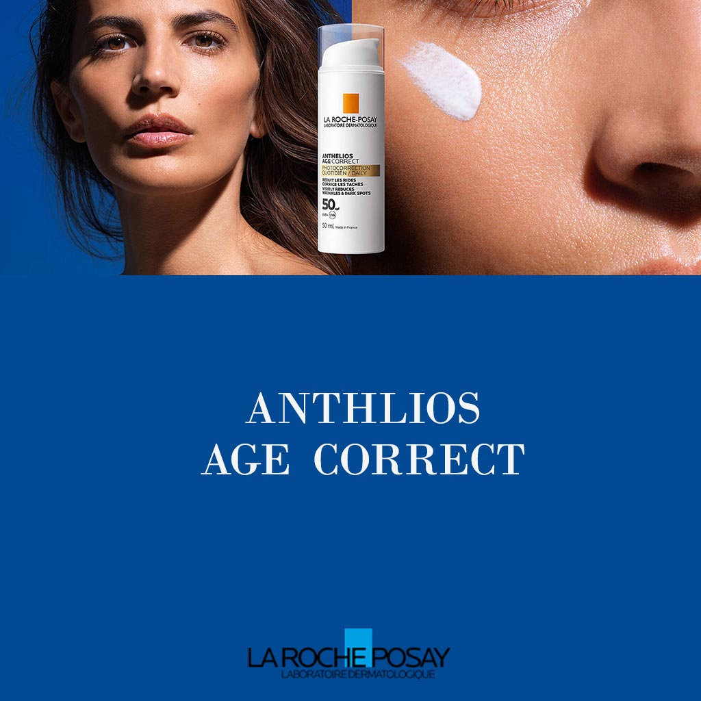 La Roche-Posay, Anthelios Age Correct SPF50 Anti-Ageing Invisible Sunscreen with Niacinamide, High protection anti-ageing sunscreen with niacinamide, 50ml