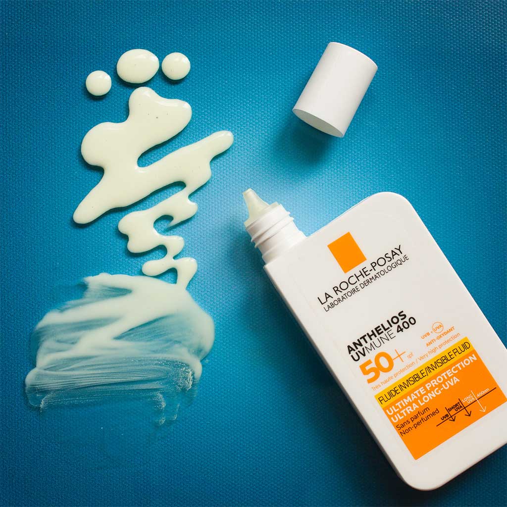 La Roche-Posay, Anthelios UVMune Flu SPF50+ Sunscreen, High protection fluid sunscreen for face and body, 50ml