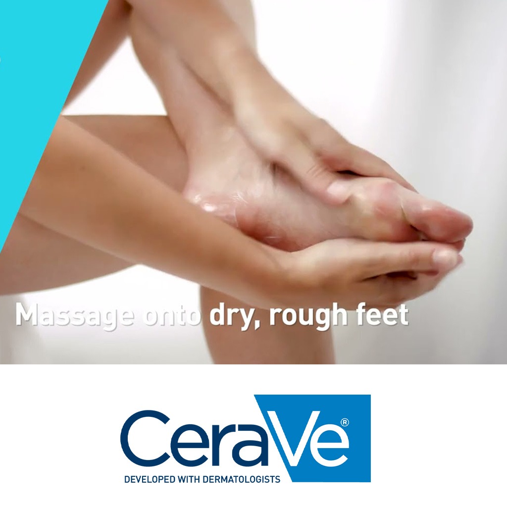CeraVe, SA Renewing Foot Cream with Salicylic Acid, Exfoliating and moisturizing foot cream for dry, rough skin, 88ml