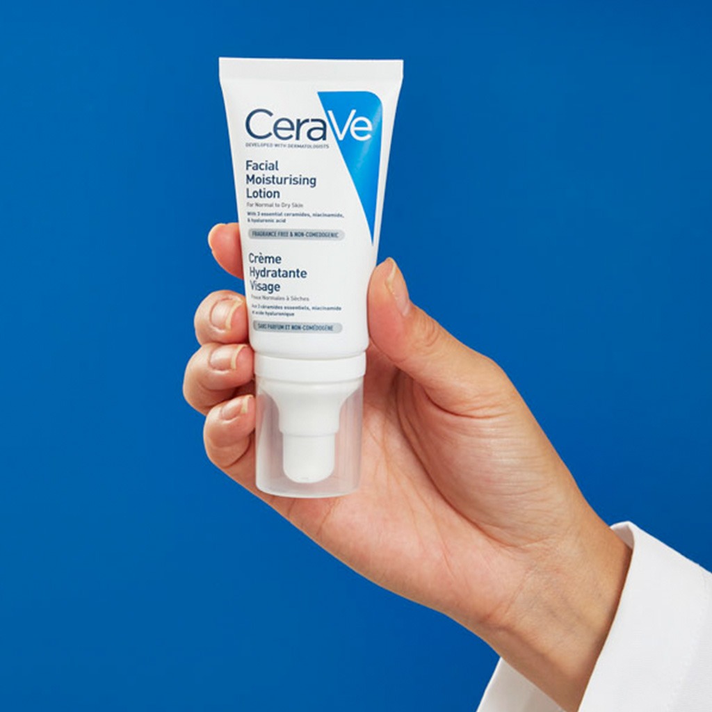 CeraVe, Facial Moisturising PM Lotion for Normal to Dry Skin, Nighttime hydrating lotion with ceramides, 52ml