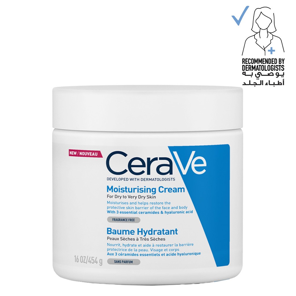CeraVe, Moisturizing Cream, Intensive hydration cream with ceramides for dry skin, 16 oz