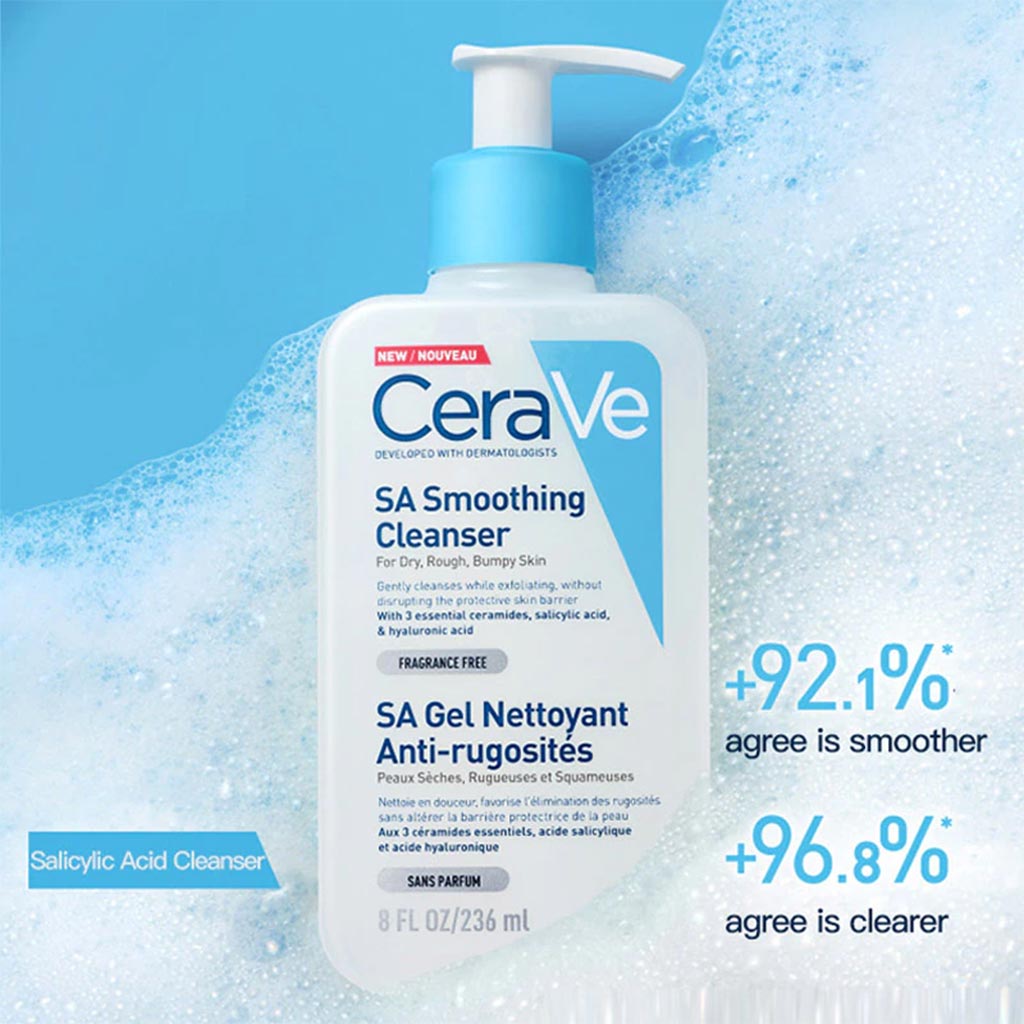CeraVe, SA Smooth Cleanser, Exfoliating cleanser for rough and bumpy skin, 8oz