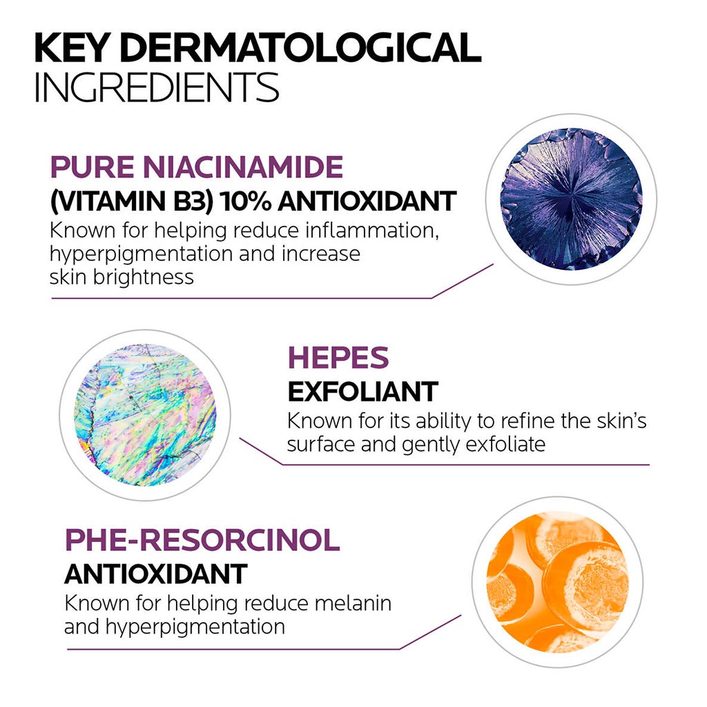 La Roche-Posay, Pure Niacinamide B9 Serum, Concentrated serum for skin brightening and repair, 30ml