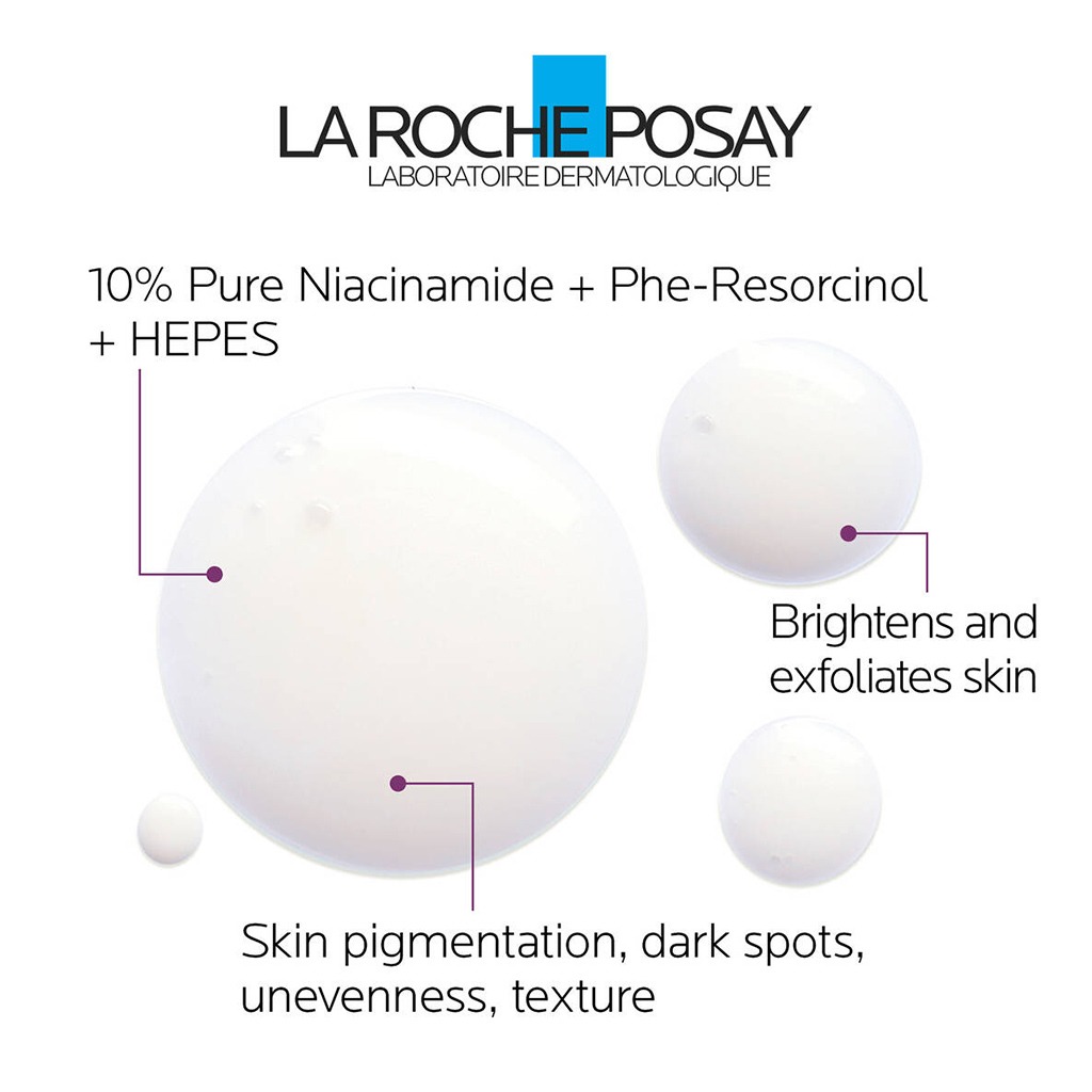 La Roche-Posay, Pure Niacinamide B9 Serum, Concentrated serum for skin brightening and repair, 30ml