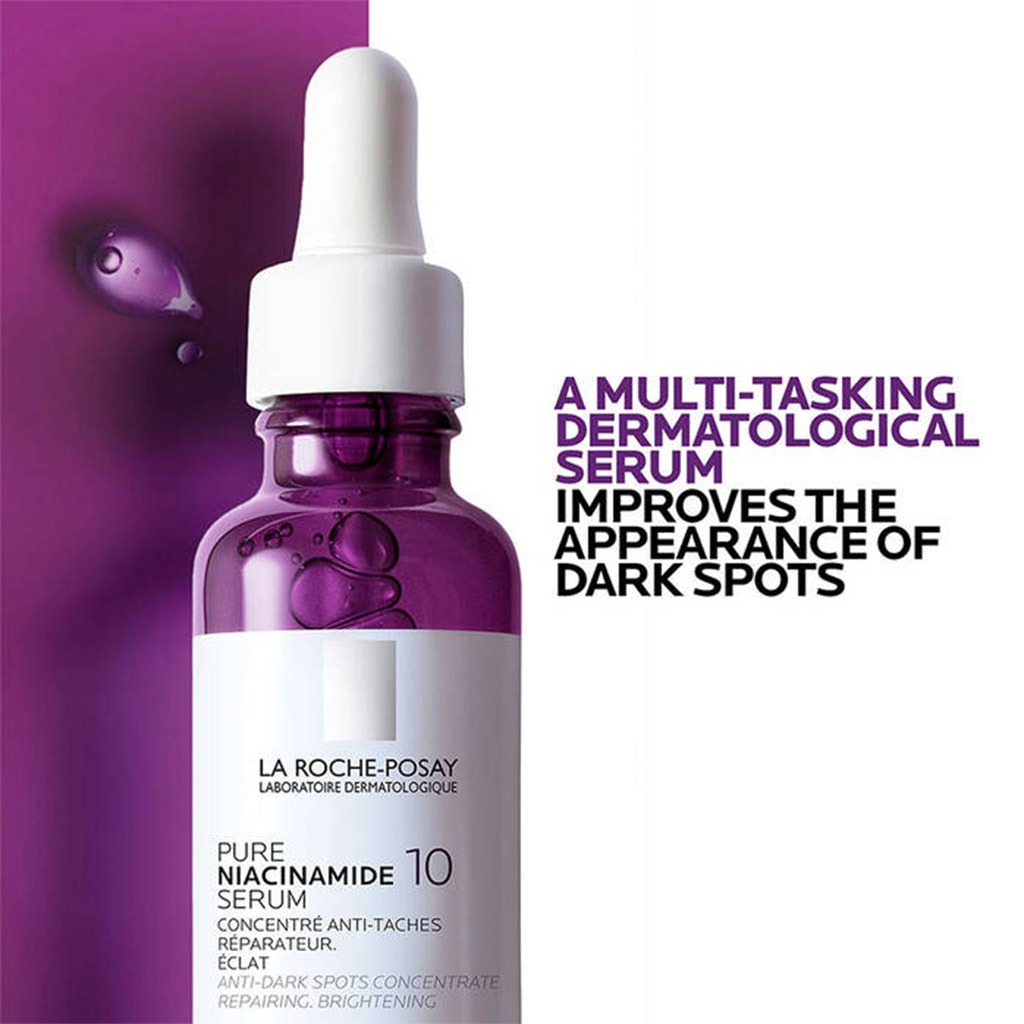 La Roche-Posay, Pure Niacinamide B9 Serum, Concentrated serum for skin brightening and repair, 30ml