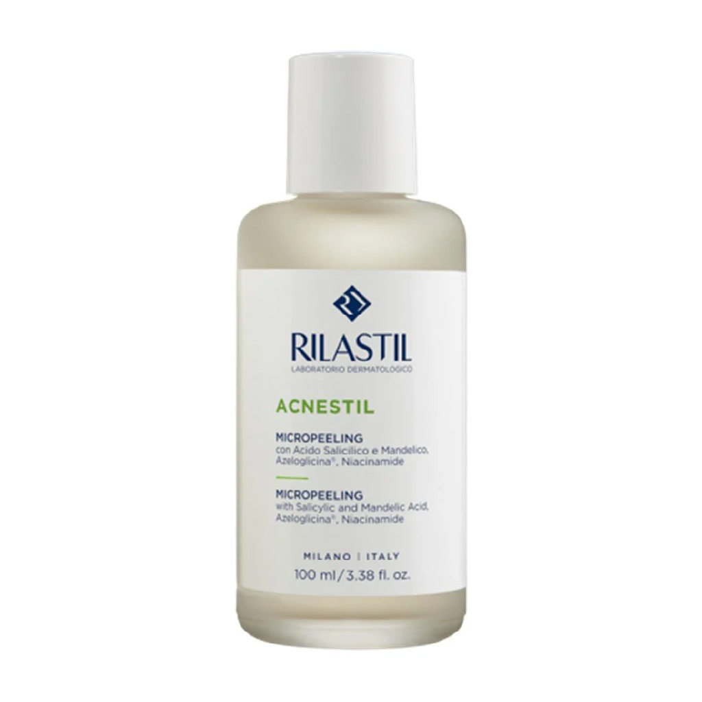 Rilastil, Acnestil Micropeeling, Gentle exfoliating treatment for acne-prone skin, 100ml