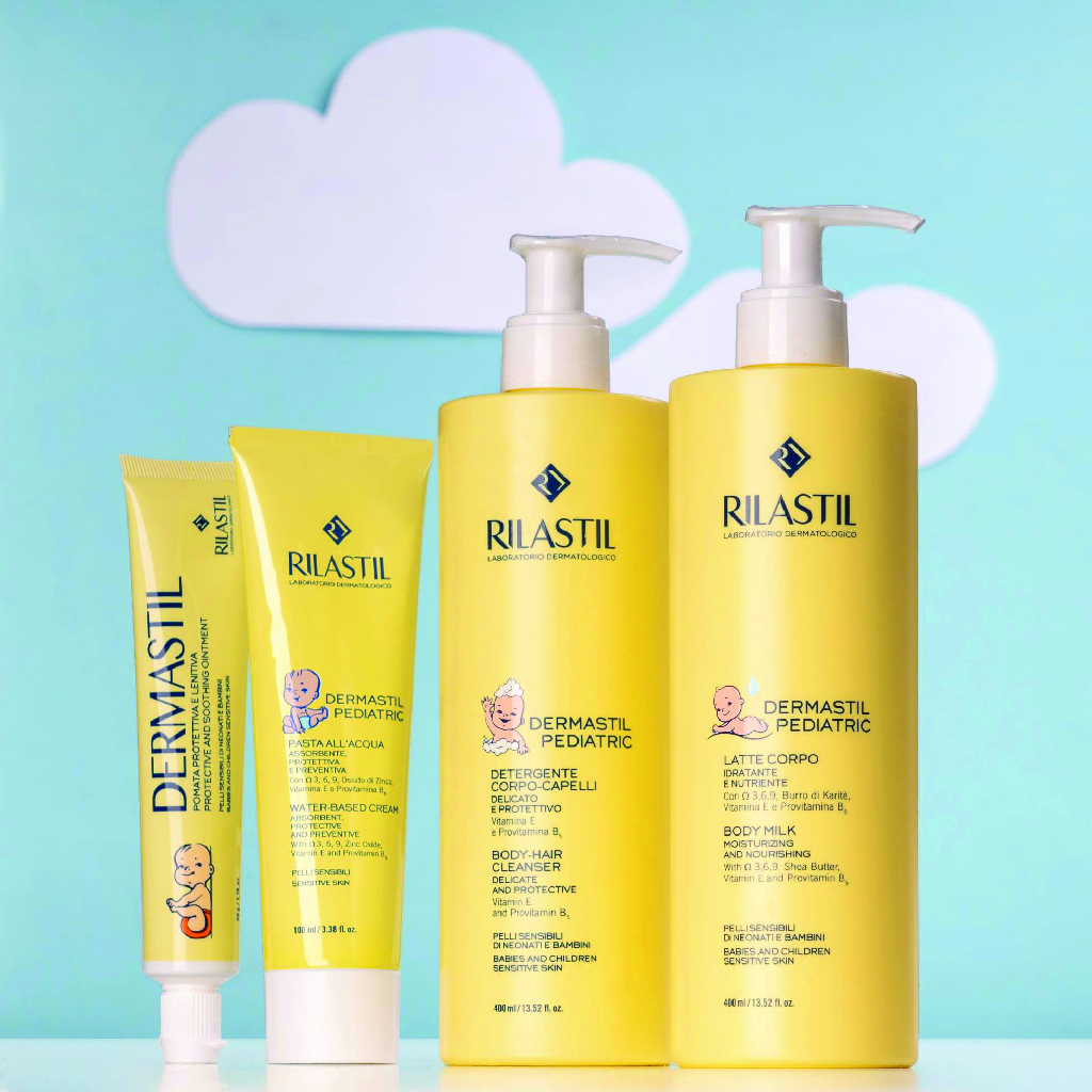 Rilastil, Dermastil Pediatric Body Milk, Moisturizing body milk for sensitive skin, 400ml