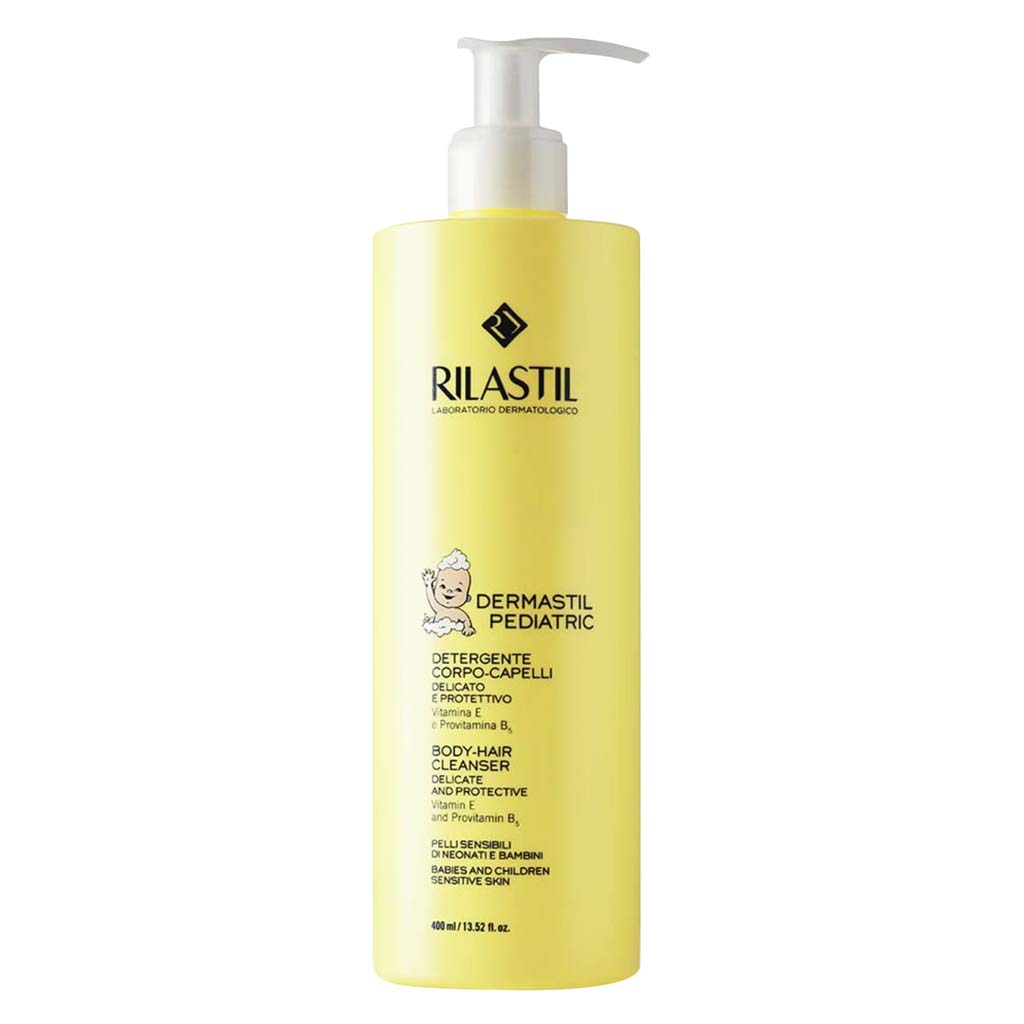 Rilastil, Dermastil Pediatric Body Hair Cleanser, Gentle body cleanser for children, 400 ml