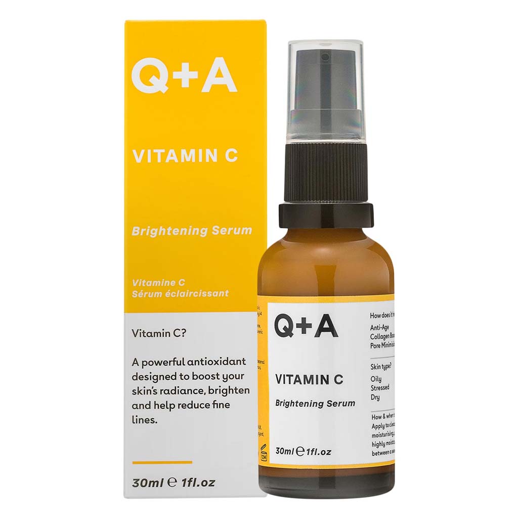 Q+A, Vitamin C Brightening Serum, Antioxidant serum for radiant skin, 30 ml