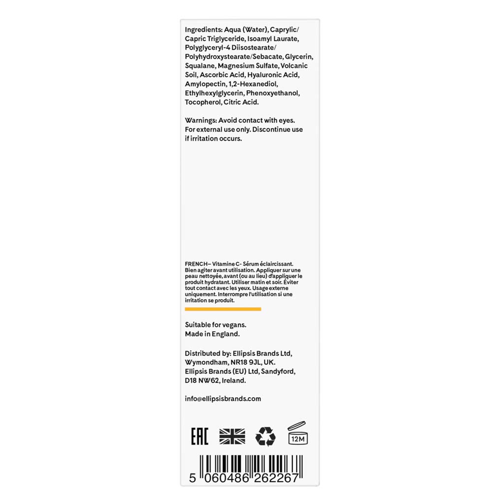 Q+A, Vitamin C Brightening Serum, Antioxidant serum for radiant skin, 30 ml