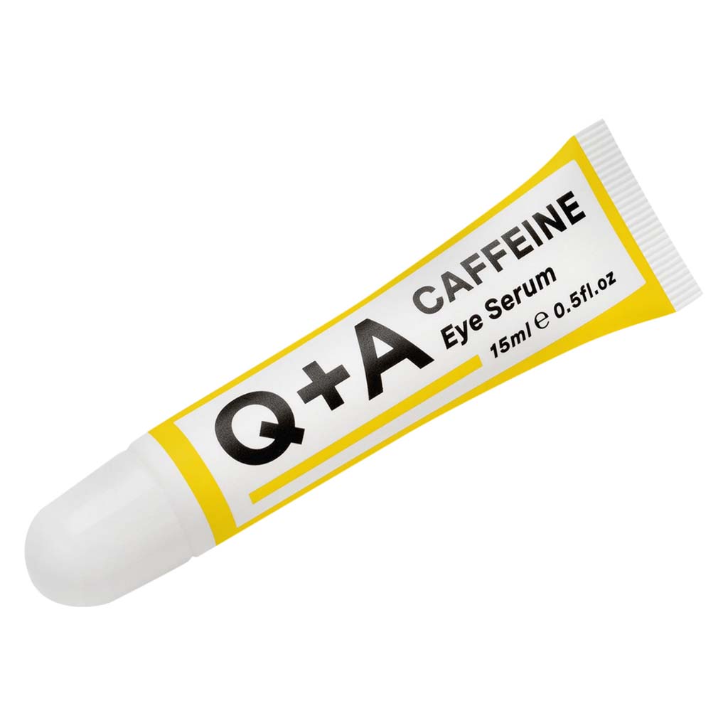 Q+A, Caffeine eye serum, Energizing serum to reduce puffiness and dark circles, 15 ml