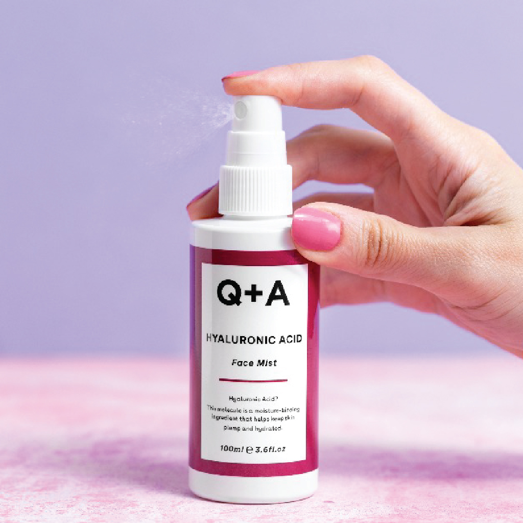 Q+A, Hyaluronic Acid Face Mist, Hydrating facial mist for instant skin refreshment, 100 ml