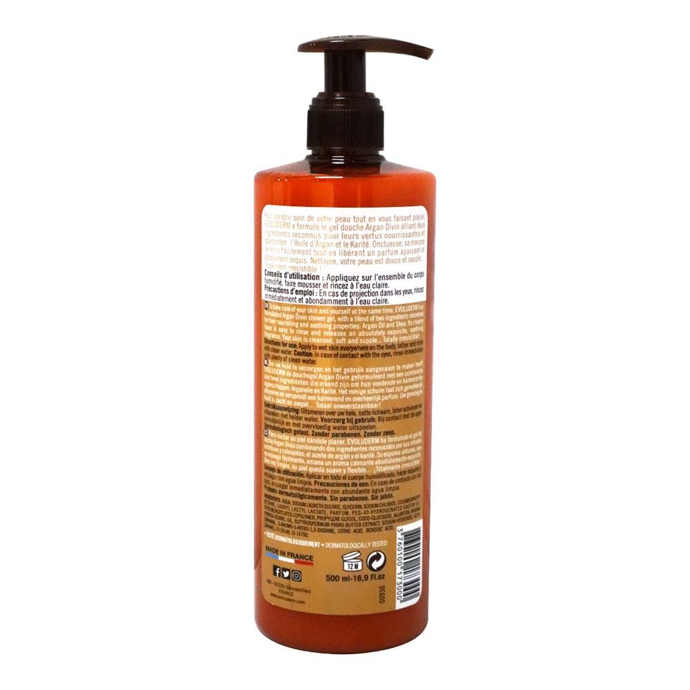 EVOLUDERM ARGAN DIVIN SHOWER GEL 500ML 17300