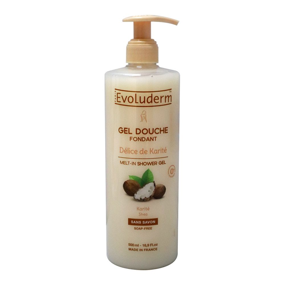 Evoluderm, Delight shea butter shower gel, Moisturizing shea butter shower gel, 500ml