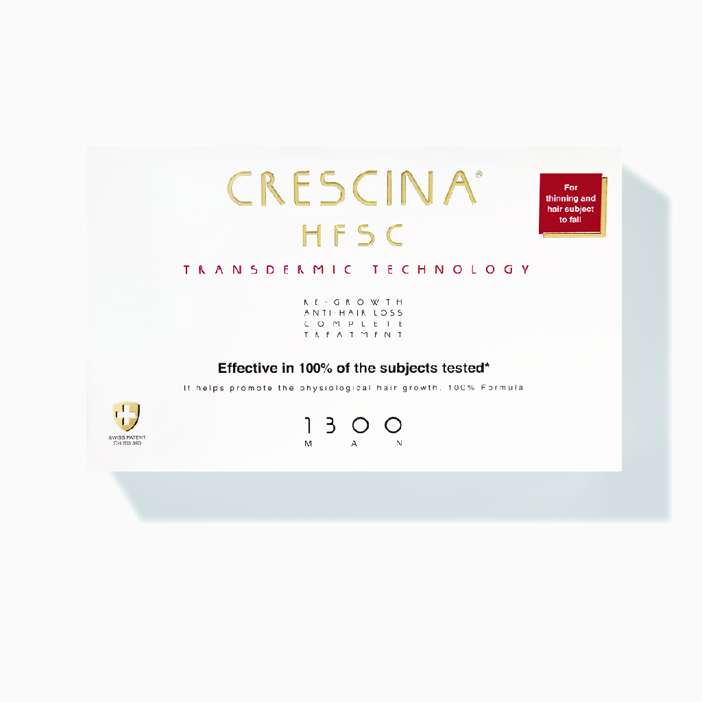 Crescina HFSC, 500 Man Hair Regrowth Ampoules, Hair regrowth treatment for men, 24 ml