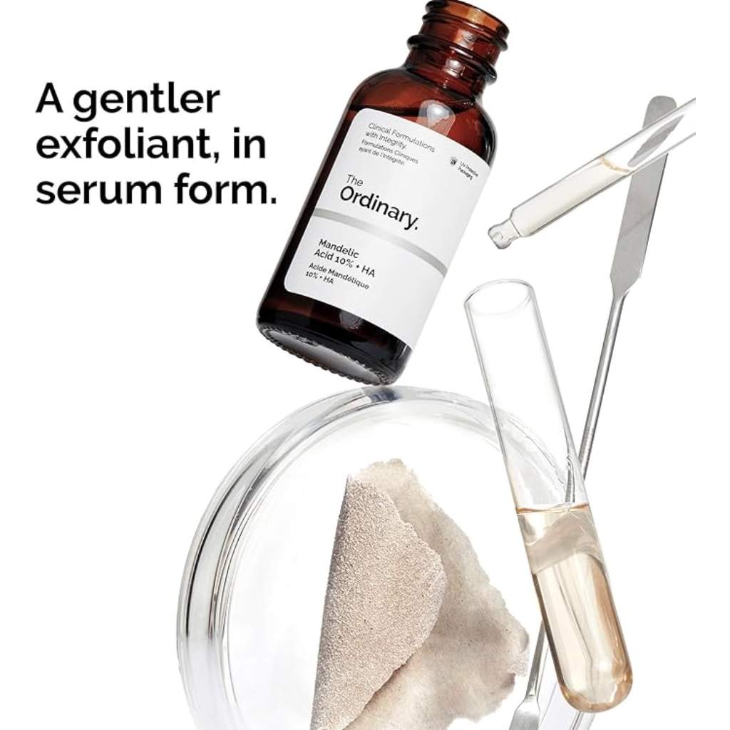 The Ordinary, Mandelic Acid 10% + Hyaluronic Acid Serum, Skin strengthening exfoliating serum, 30 ml