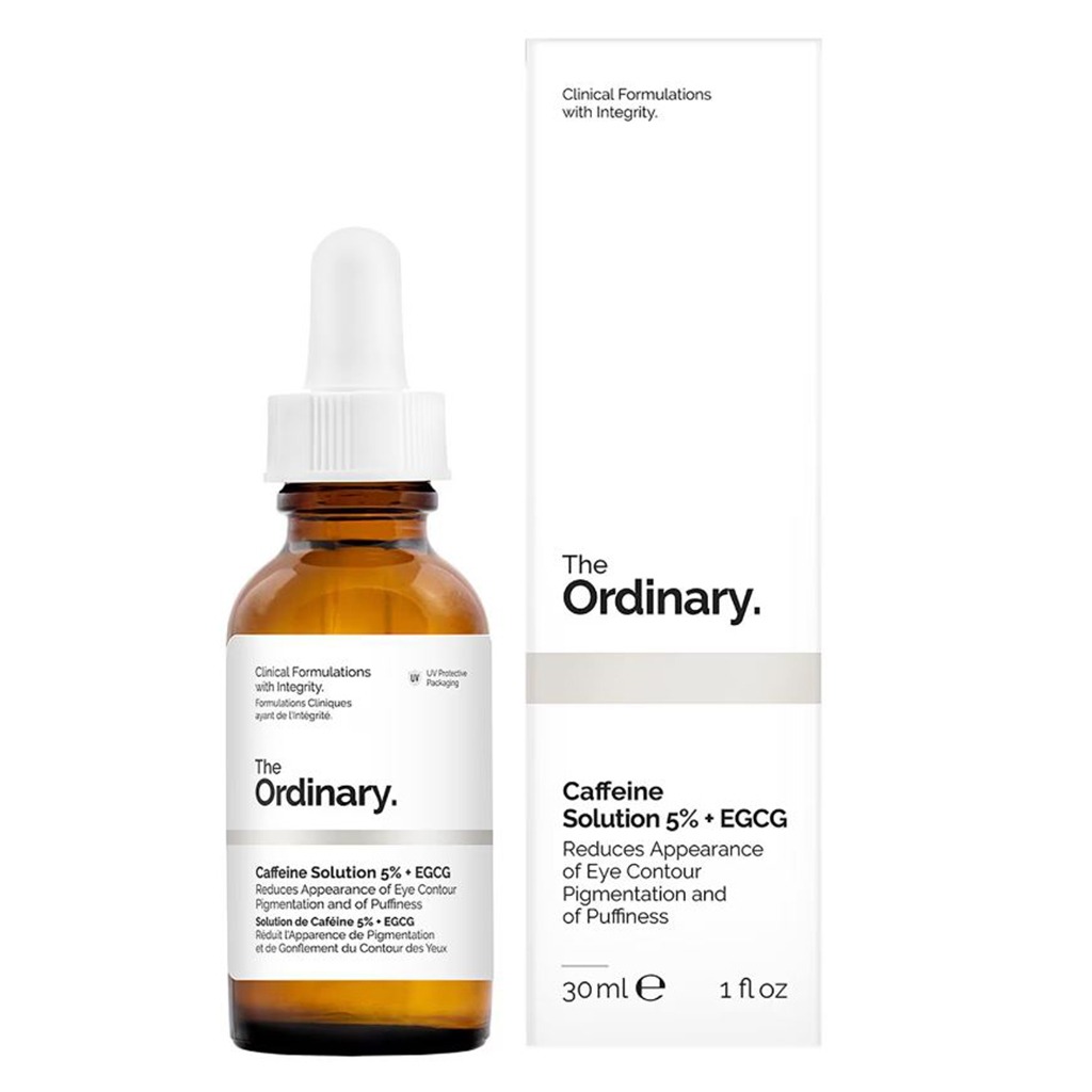 The Ordinary, Caffeine Solution 5% + EGCG, Reduces eye puffiness and dark circles, 30 ml