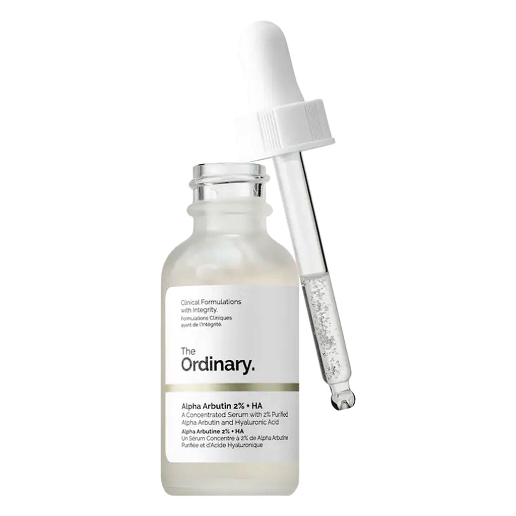 The Ordinary Alpha Arbutin 2% & Hyaluronic Acid Water Based Face Serum For Uneven Skin Tone 30ml