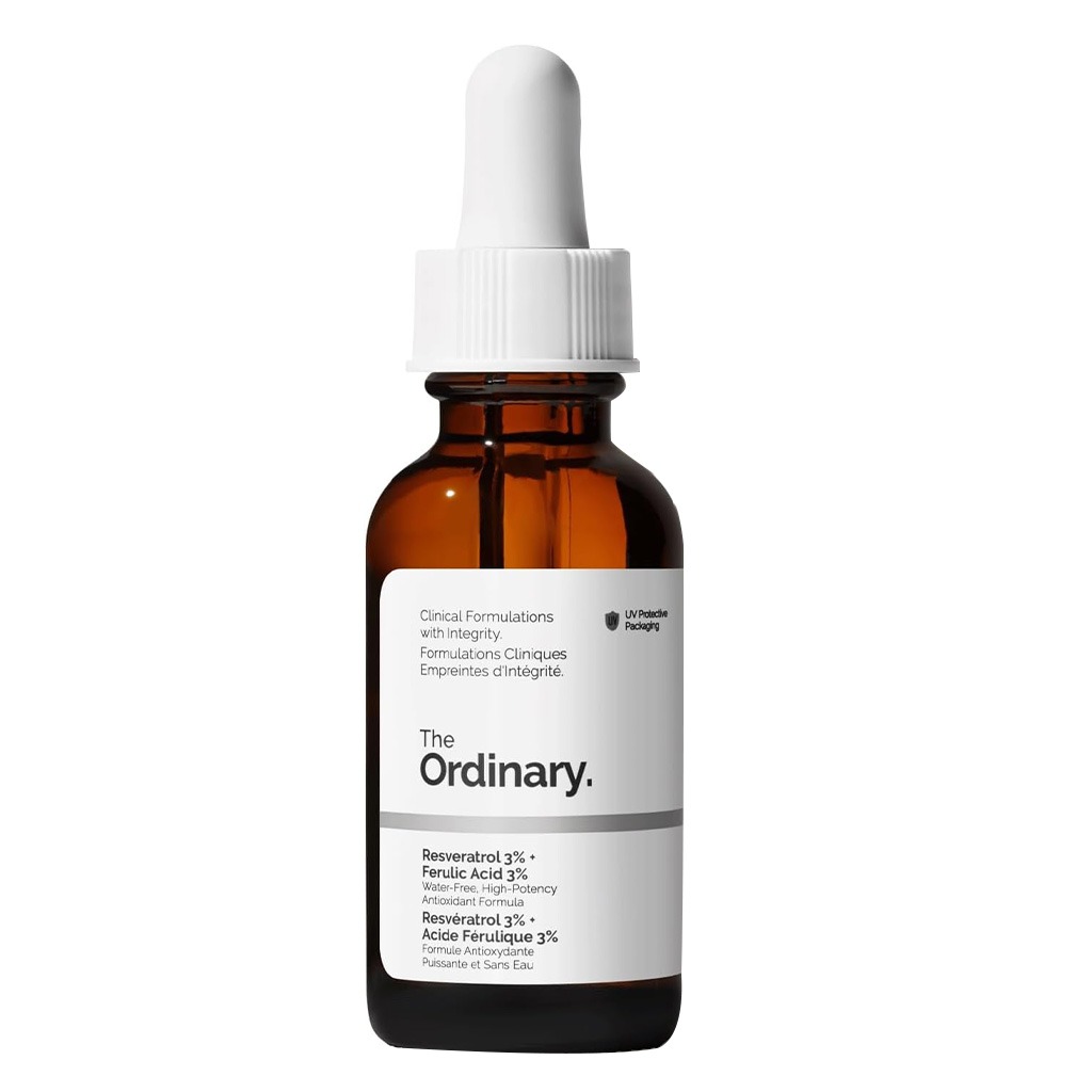 The Ordinary, Resveratrol 3% + Ferulic Acid 3% Antioxidant Serum, Potent antioxidant serum for skin protection, 30ml