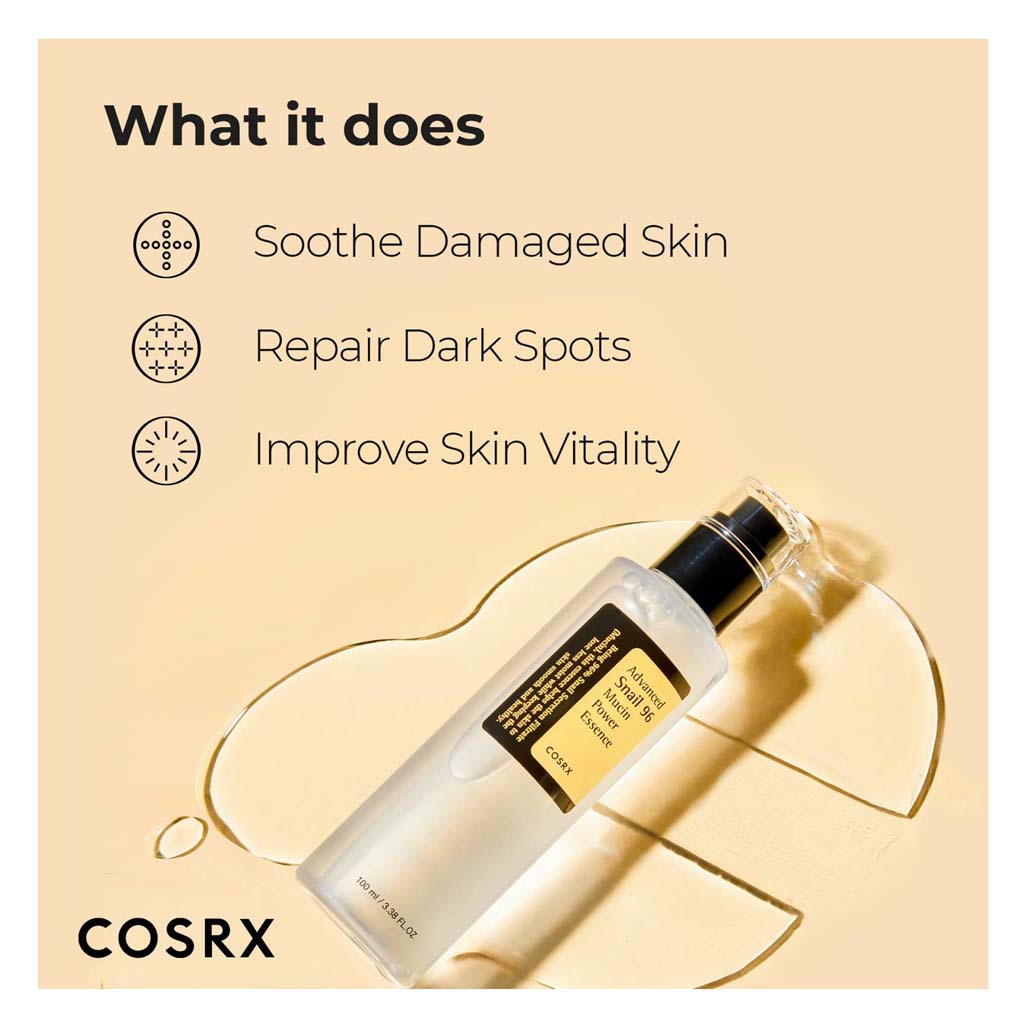 Cosrx, Advanced Snail 96 Mucin Power Essence, Hydrating essence with 96% snail mucin, 100ml