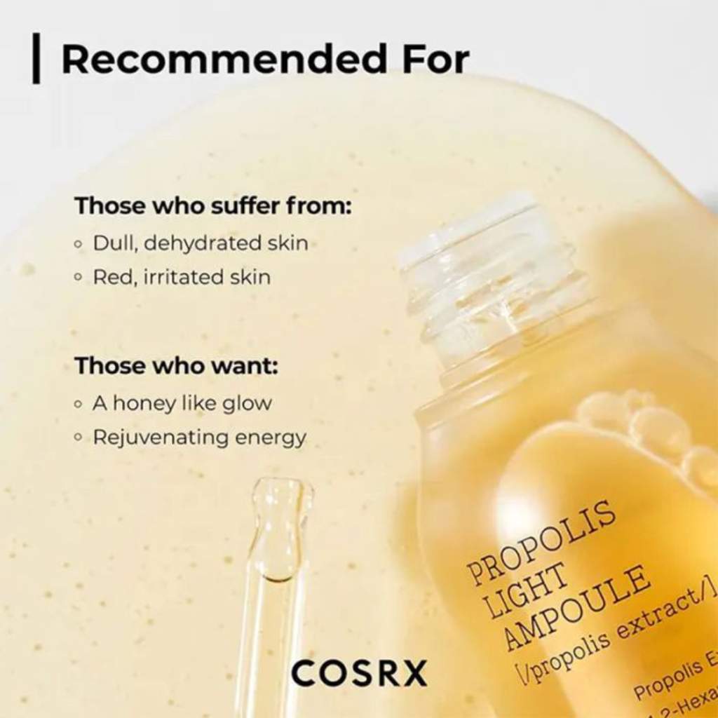 Cosrex, Full Fit Propolis Light Ampule, Brightening and soothing facial ampoule, 30ml