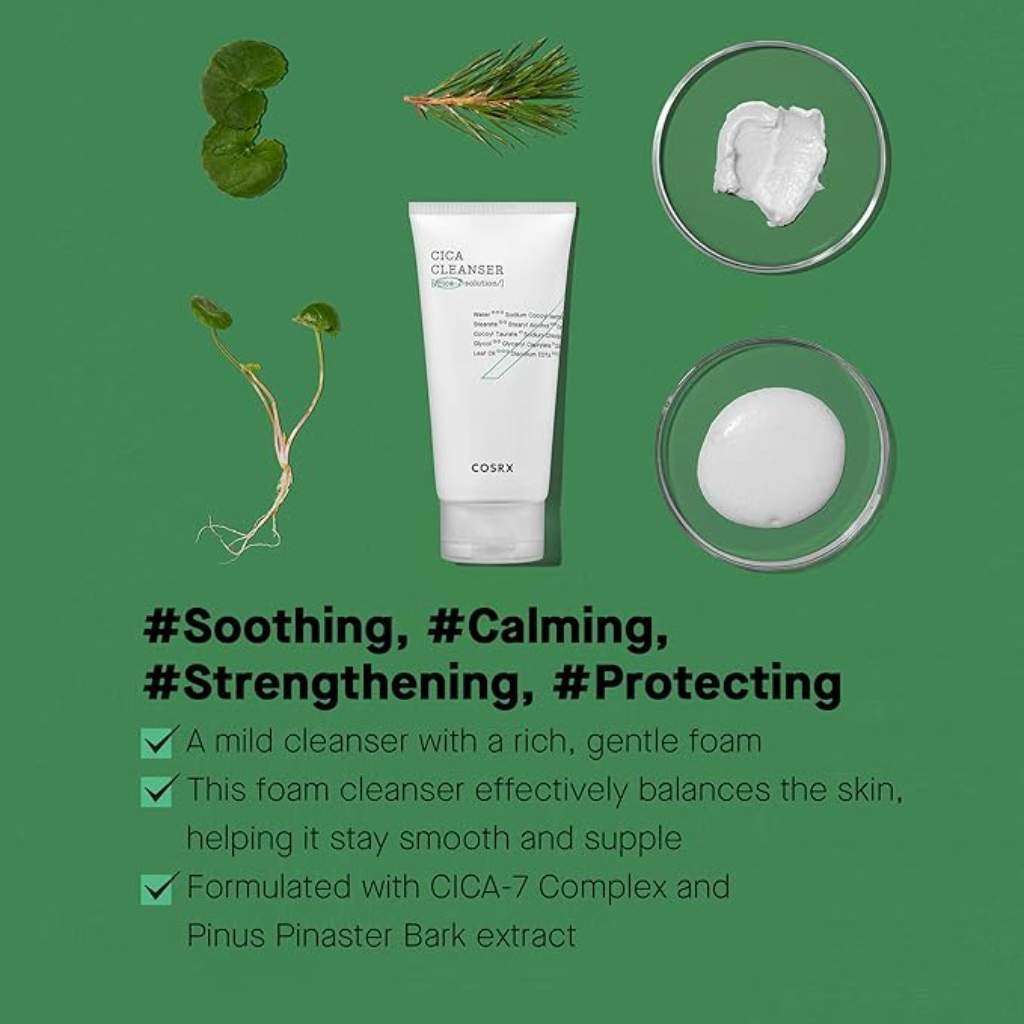 Cosrx, Pure Fit Cica cleanser, Gentle soothing cleanser for sensitive skin, 150 ml