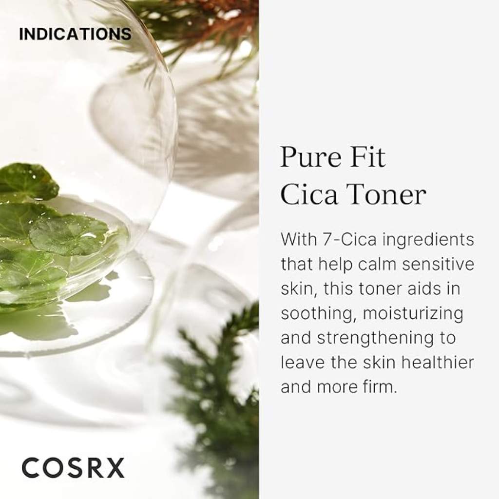 Cosrex, Pure Fit Cica Toner, Calming and hydrating toner for sensitive skin, 150ml