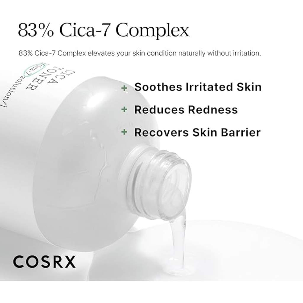 Cosrex, Pure Fit Cica Toner, Calming and hydrating toner for sensitive skin, 150ml