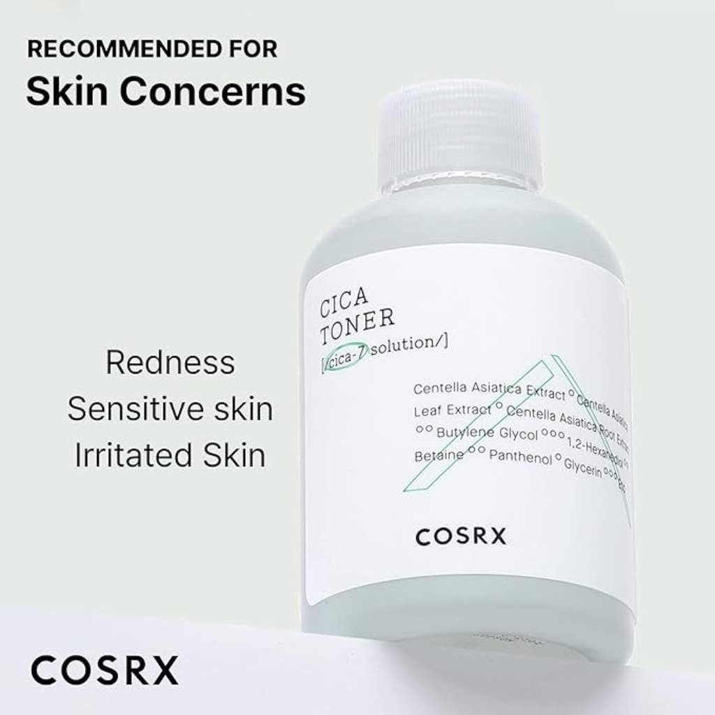 Cosrex, Pure Fit Cica Toner, Calming and hydrating toner for sensitive skin, 150ml