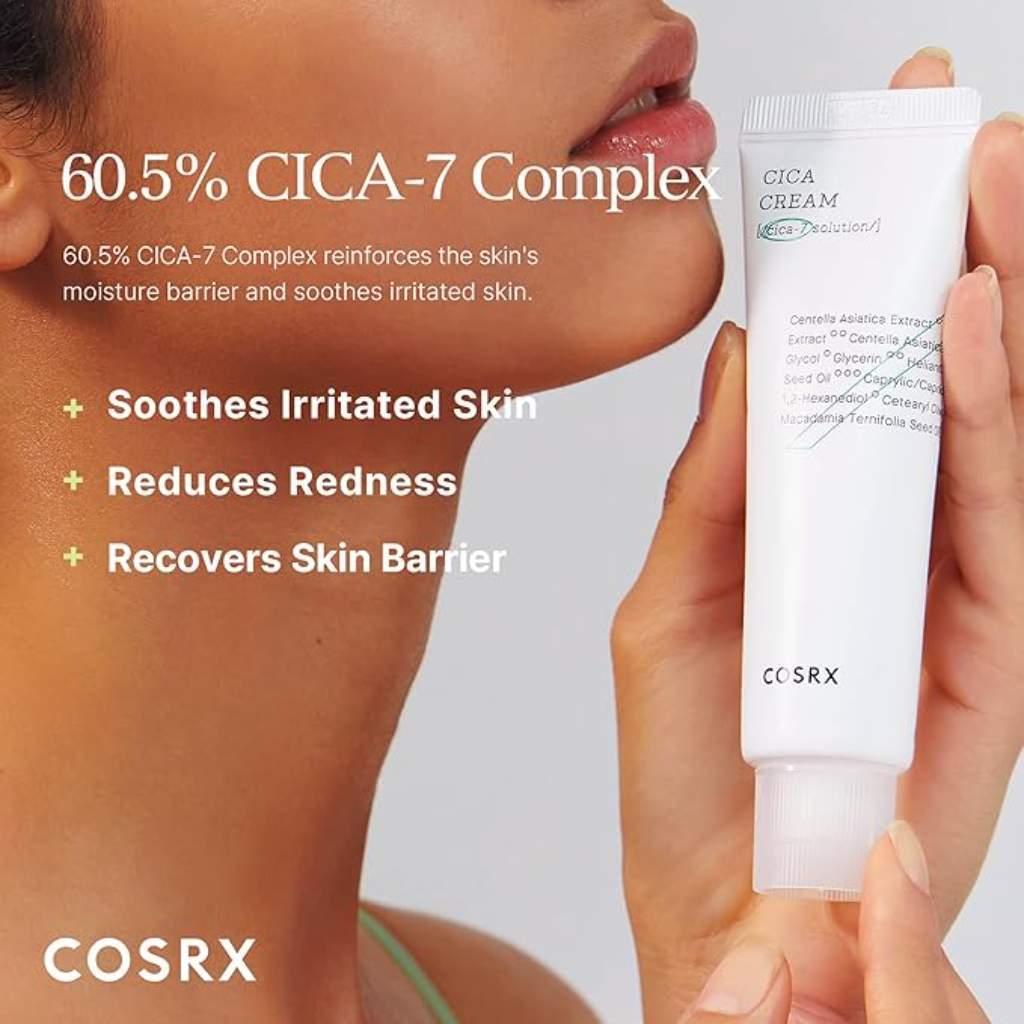 Cosrx, Pure Fit Cica cream, Calming moisturizer for irritated and sensitive skin, 50 ml