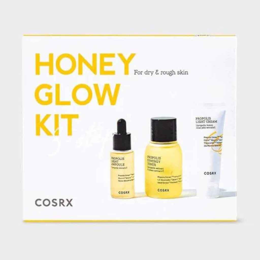 Cosrex, Honey Glow Kit, Three-step skincare set for radiant and hydrated skin