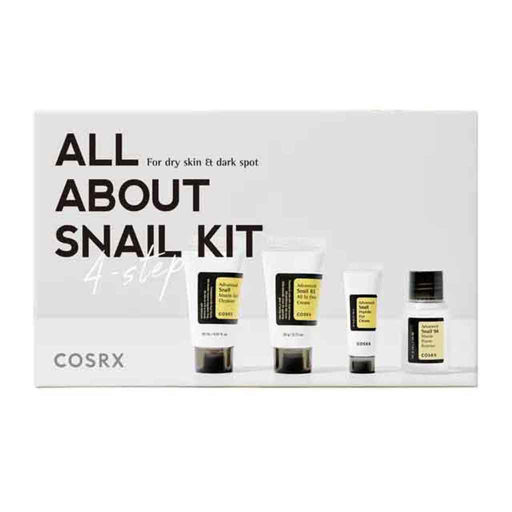 Cosrx, All About Snail Trial Kit, Skincare trial set with snail mucin products, 4-piece set