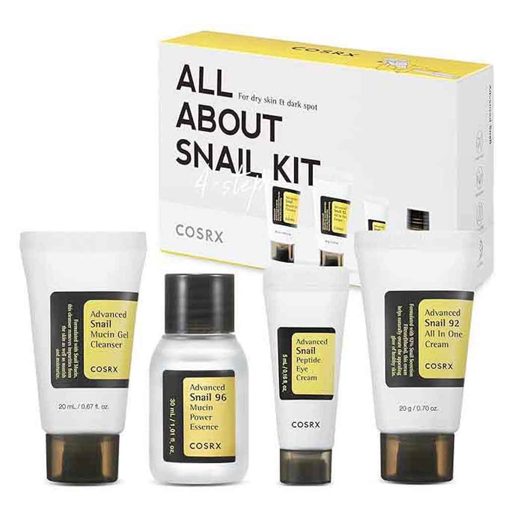Cosrx, All About Snail Trial Kit, Skincare trial set with snail mucin products, 4-piece set