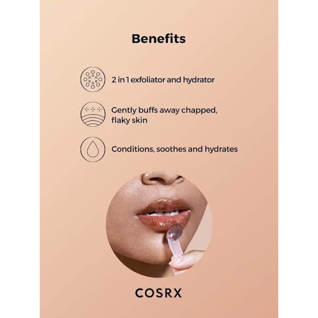 Cosrx, Full Fit Honey Sugar Lip Scrub, Exfoliating lip scrub for smooth and hydrated lips, 20 g