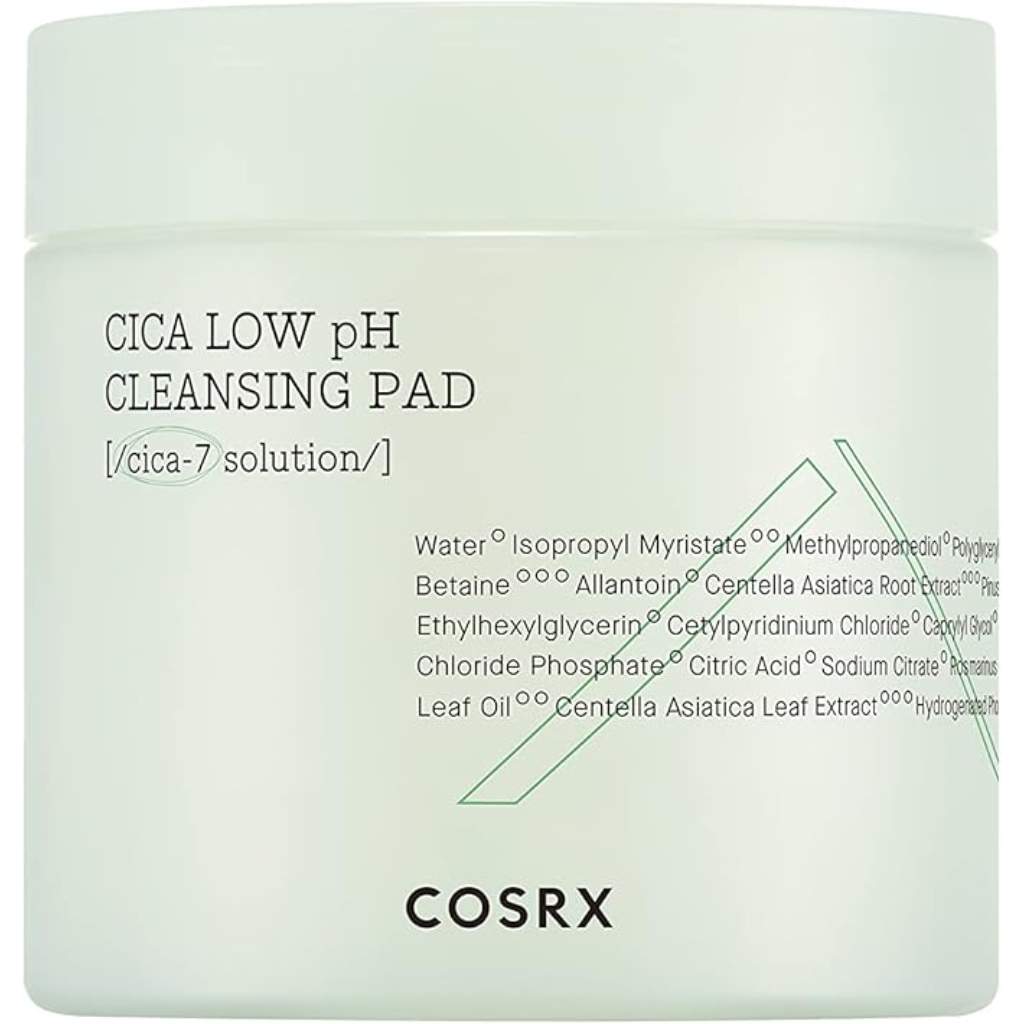 Cosrx, Pure Fit Cica low pH cleansing pads, Gentle cleansing pads for sensitive skin care, 100 pads