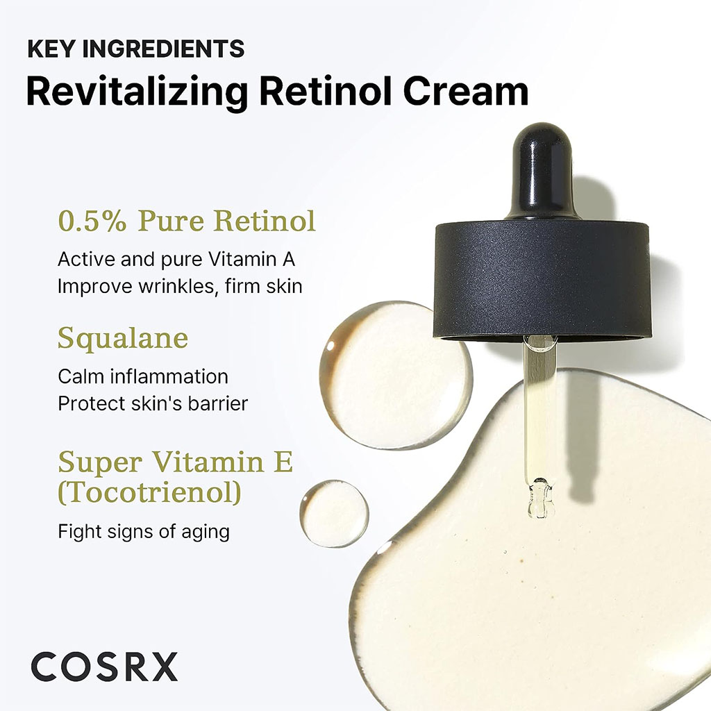 Cosrx, The Retinol 0.5 Oil, Anti-aging facial oil with retinol for skin renewal, 20 ml