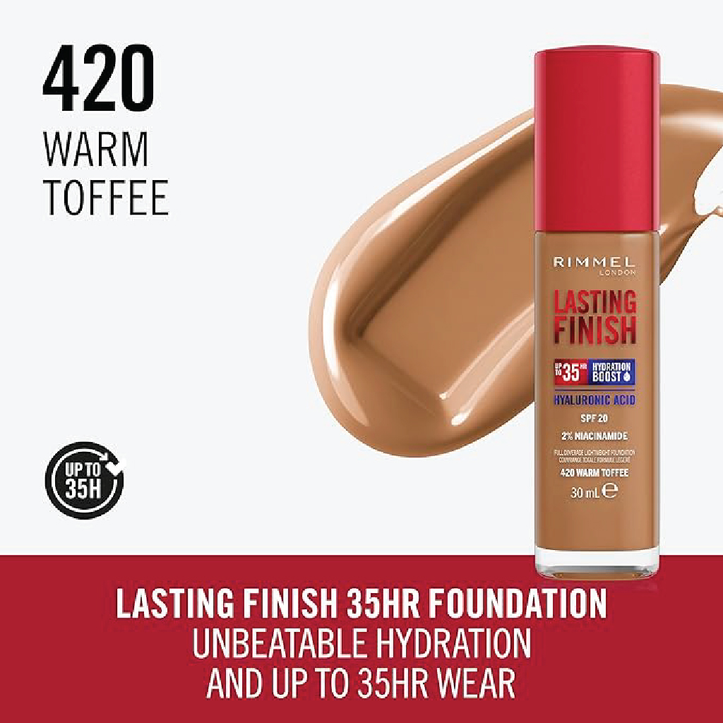 Rimmel London, Lasting Finish Foundation, 420 Warm Toffee