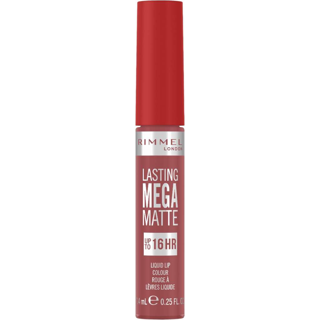 Rimmel London, Lasting mega matte liquid lipstick 210 Rose & Shine, Matte liquid lipstick with vibrant rose shade