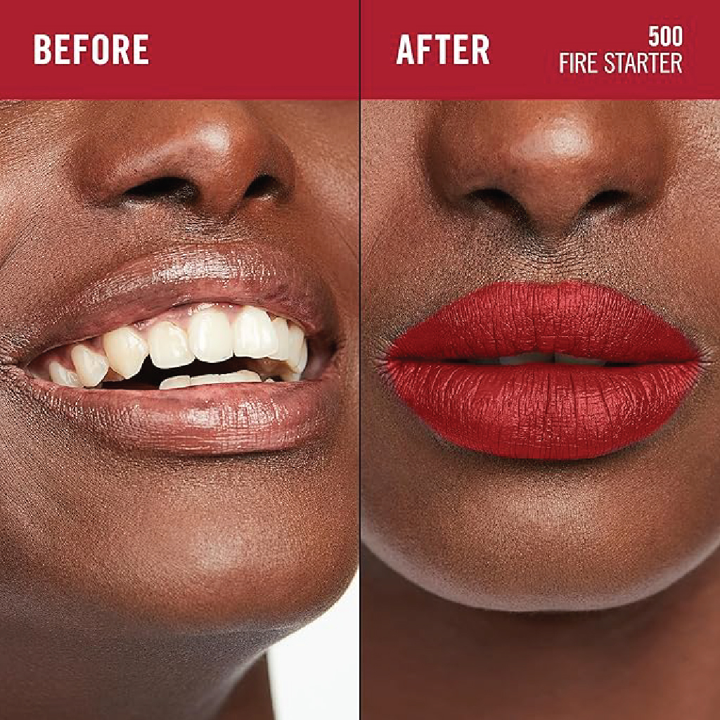 Rimmel, Lasting Mega Matte Liquid Lipstick, Long-wear matte liquid lipstick, Shade 500 Firestarter