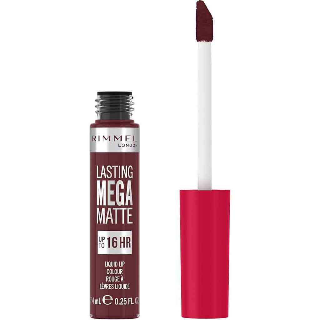 Rimmel, Lasting Mega Matte Liquid Lipstick Rock Me Purple, Transfer-proof matte lipstick