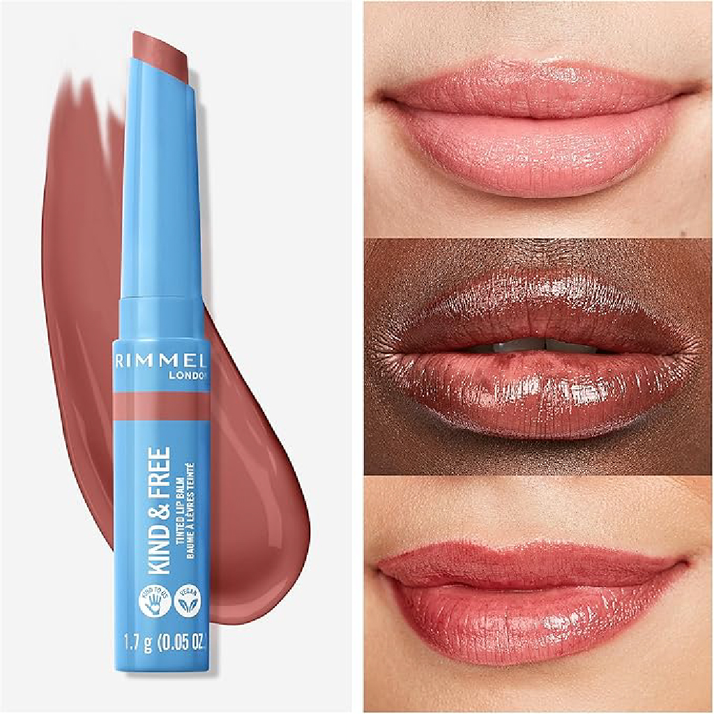 Rimmel, Kind & Free Lip Balm, Hydrating natural apricot tinted balm, Shade 002 Natural Apricot