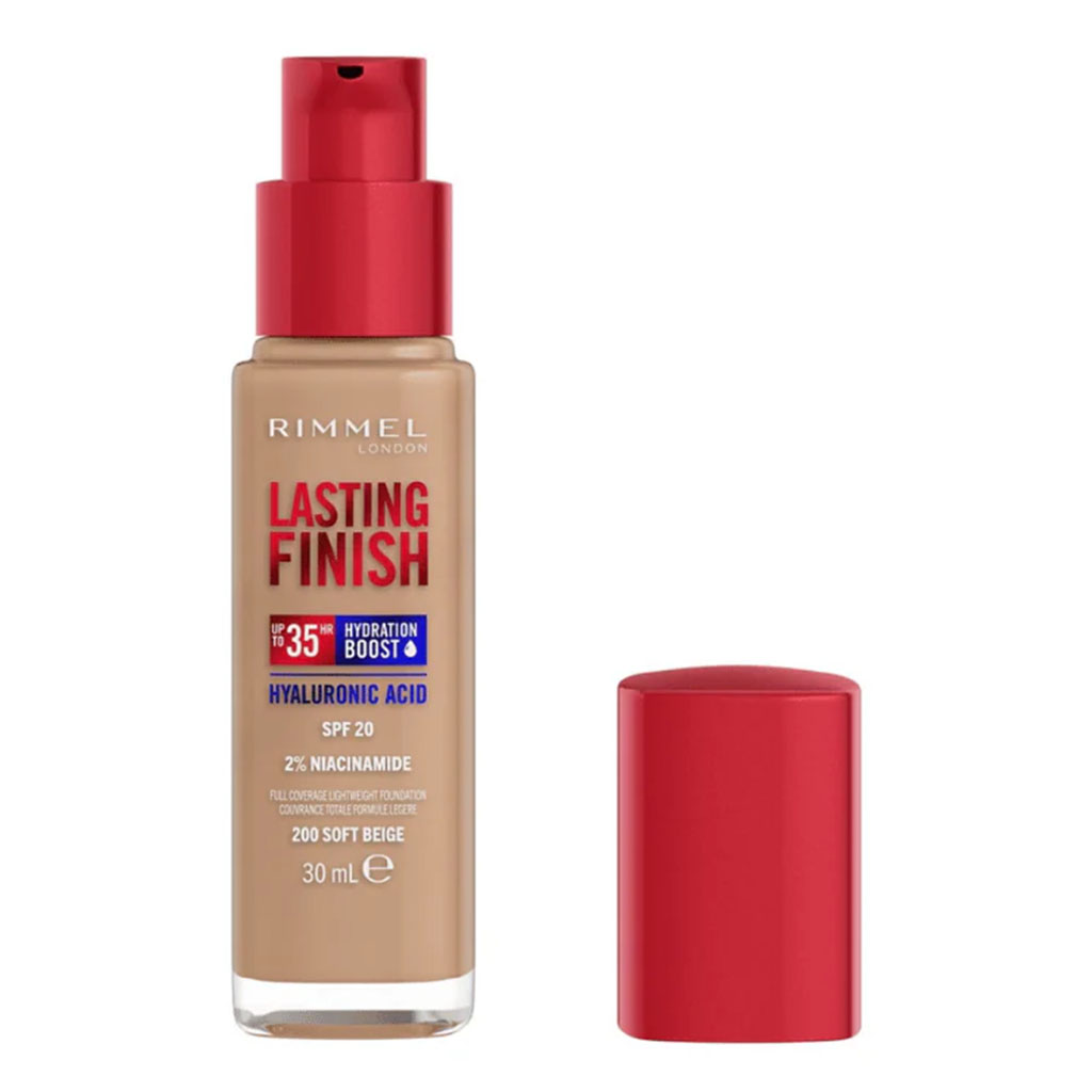 Rimmel London, Lasting Finish Foundation, Long-lasting liquid foundation, Shade 200 Soft Beige