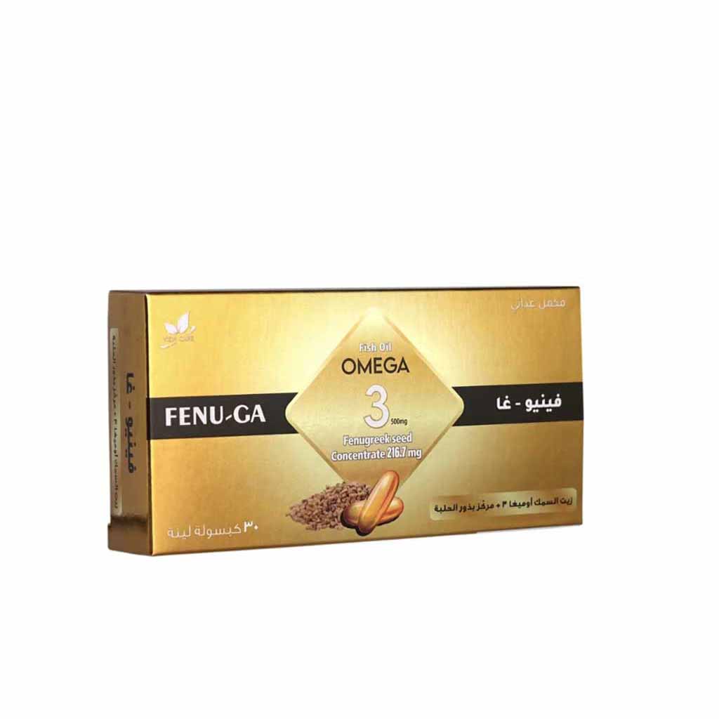 Fenu-Ga, Fish Oil Capsules, Omega-3 fatty acid supplement, 30 capsules