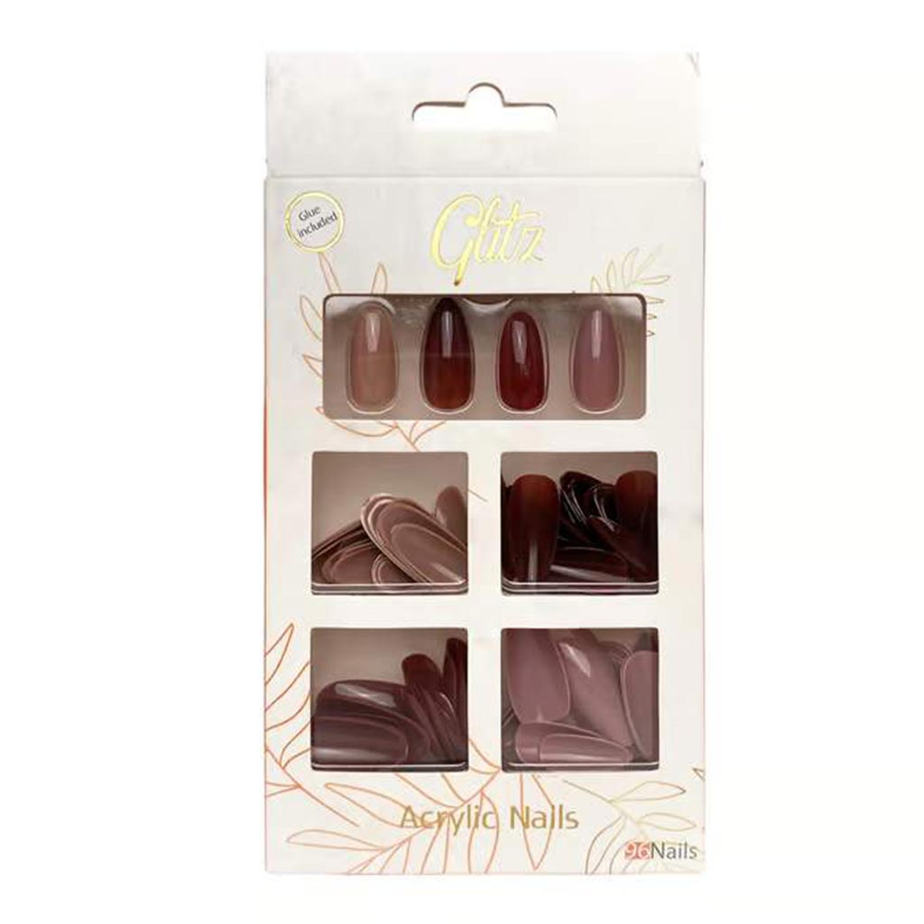 Glitz Acrylic Nails 4 Colors Ombre