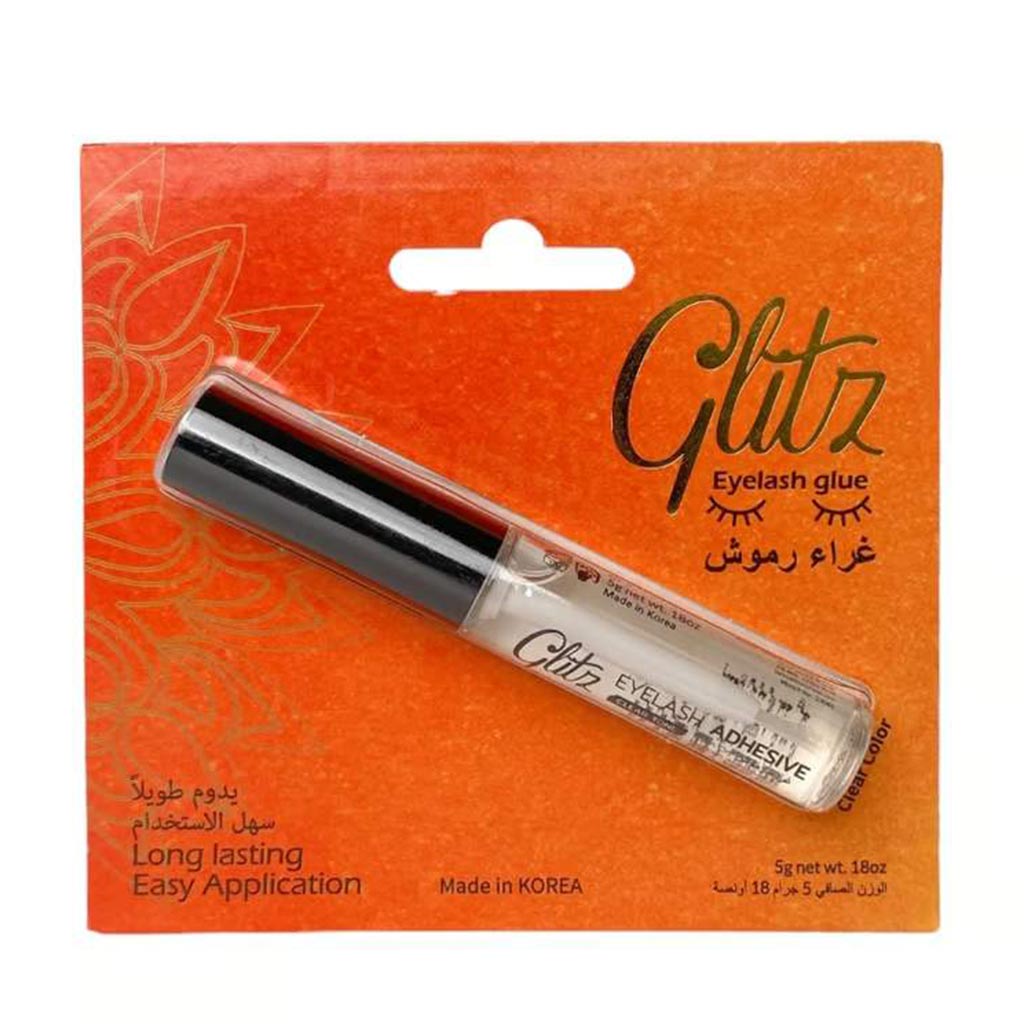 Glitz, Eyelash glue clear, Strong adhesive for false eyelashes, clear formula