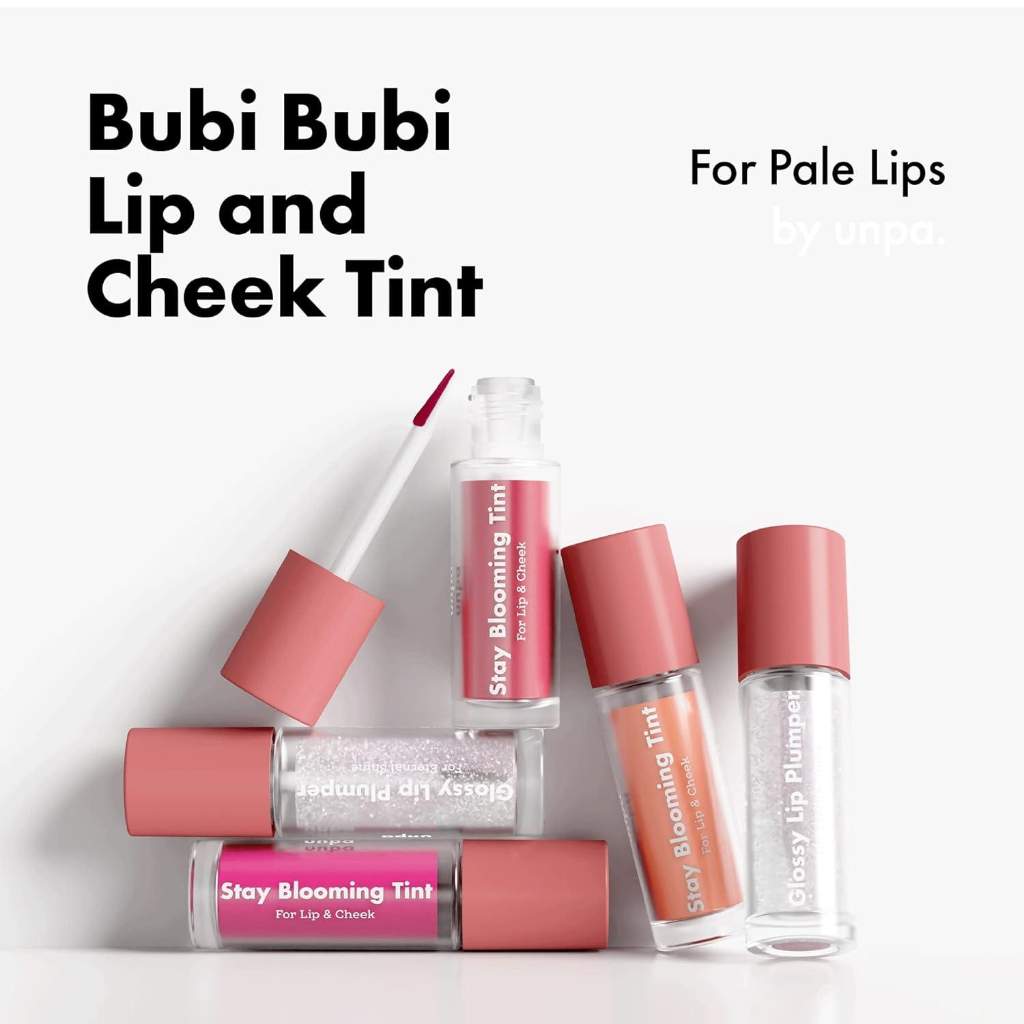 Unpa Bubi Bubi Lip & Cheek Tint, 3 Peony Pink 3.5ml