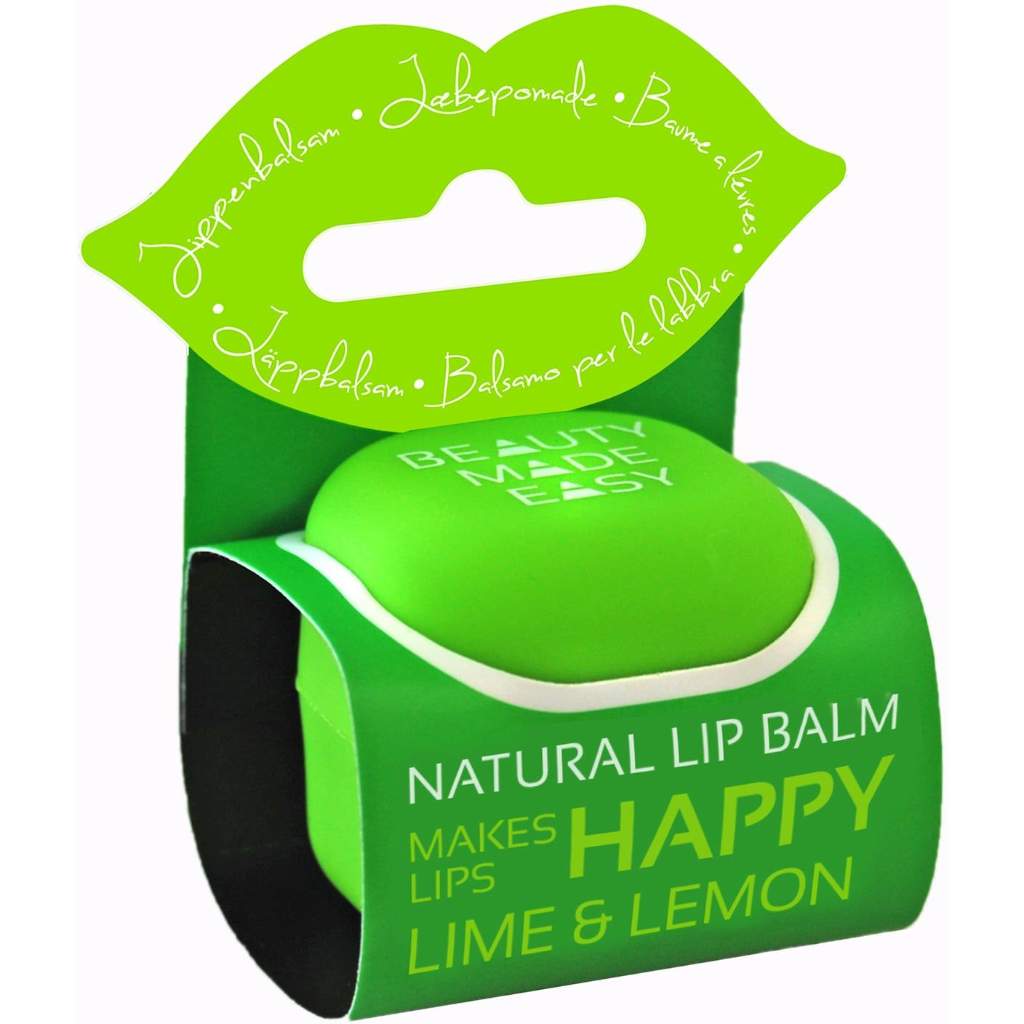 Beauty Made Easy, Cube Lip Balm Lime & Lemon, Refreshing citrus flavored moisturizing balm, 6.8g
