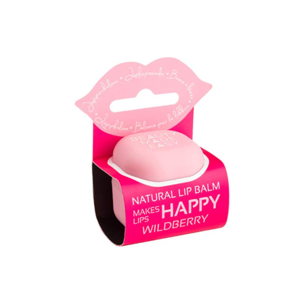 Beauty Made Easy, Cube lip balm wild berry, Moisturizing lip balm with wild berry scent, 6.8g