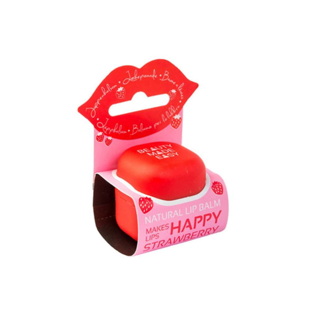 Beauty Made Easy, Cube lip balm strawberry, Hydrating lip balm with strawberry flavor, 6.8 g